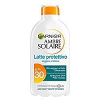 Garnier Ambre Solaire Crema Solare, Protezione Solare Alta IP30, Latte Protettivo Leggero e Setoso