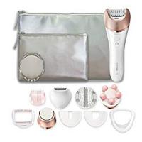 Philips Epilatore Satinelle Prestige Pedi Wet&Dry con Set Due Pochette e Specchietto BRE652COMBI