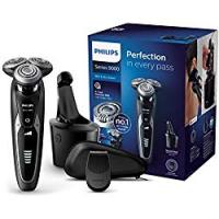 Philips S9531/26 Series 9000 Rasoio Rifinitore per Barba, Elettrico, Wet & Dry con Lame di Precisione V-Track e Tecnologia Contour Detect, Nero Satinato