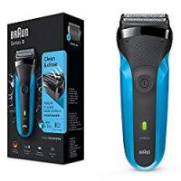 Braun Series 3 310S Wet & Dry Rasoio Elettrico Ricaricabile da Barba per Uomo, Blu