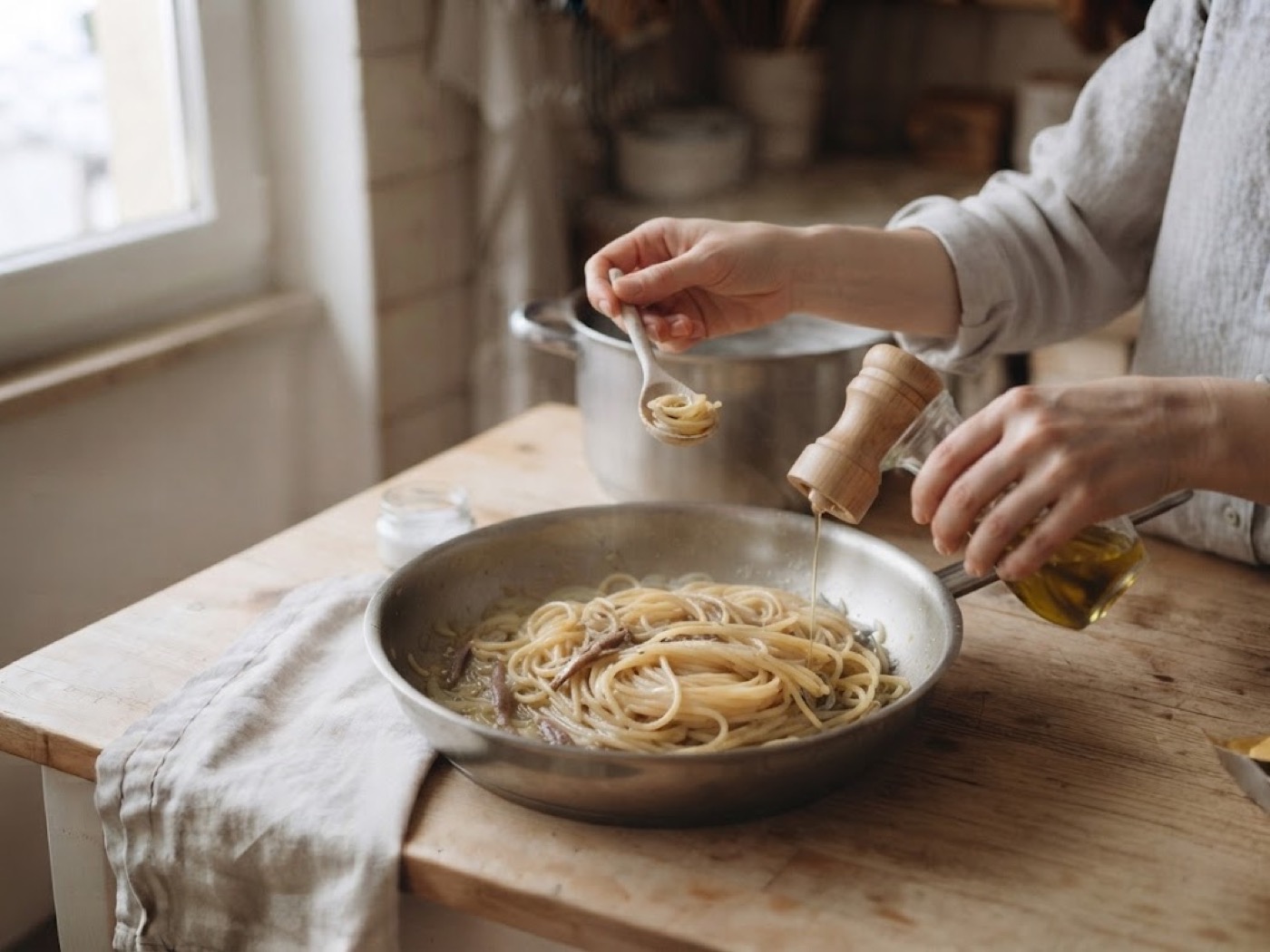Pasta Alici e Cipolle, passaggio 6