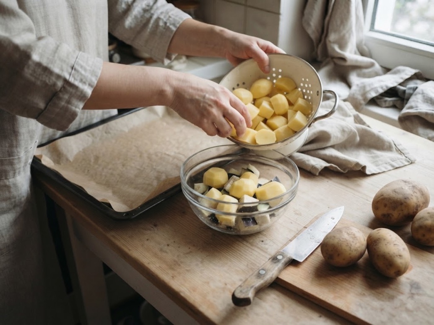 Melanzane e patate al forno, passaggio 3