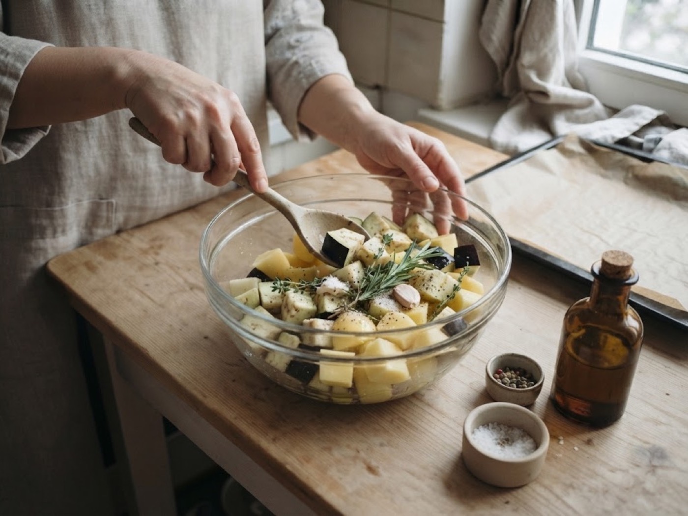 Melanzane e patate al forno, passaggio 4
