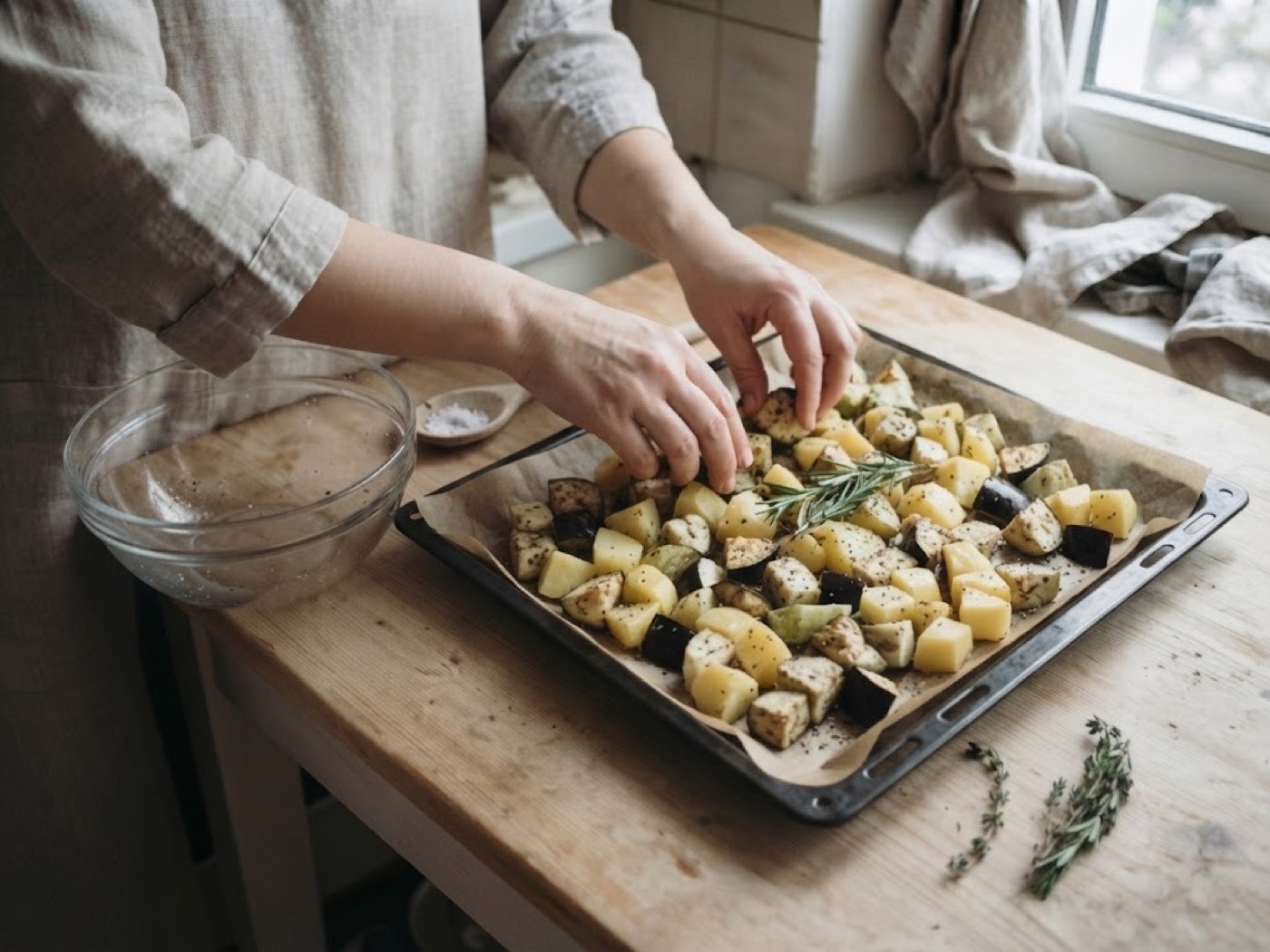 Melanzane e patate al forno, passaggio 5