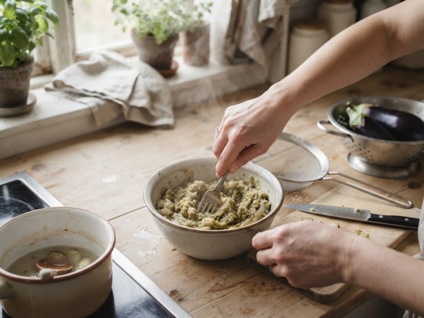 Polpette di melanzane, passaggio 2