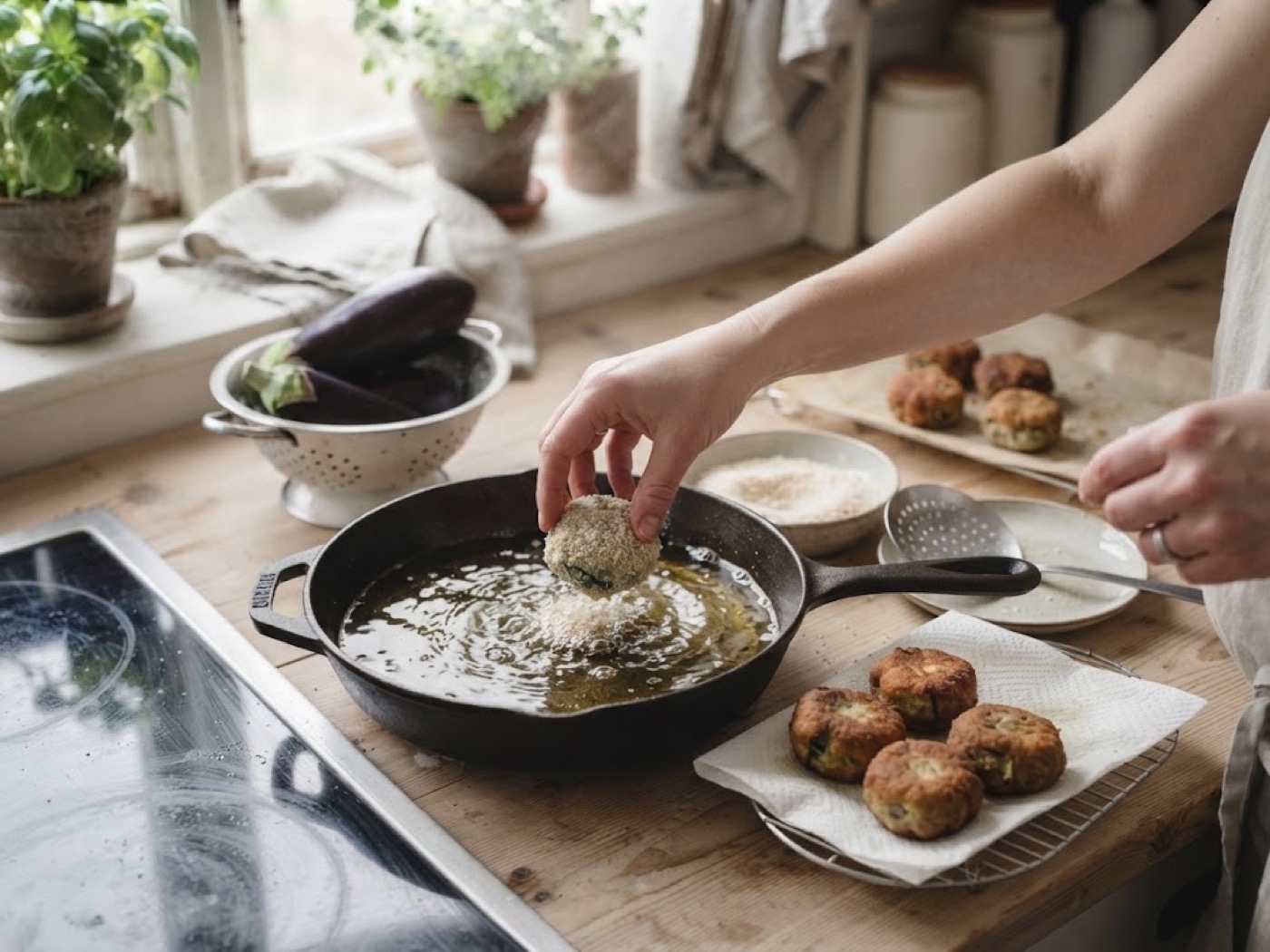 Polpette di melanzane, passaggio 6