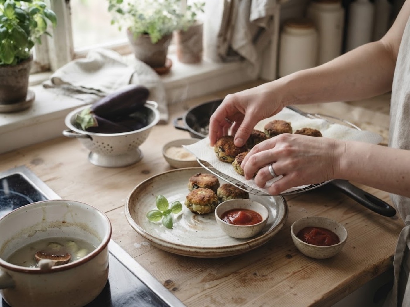 Polpette di melanzane, passaggio 7