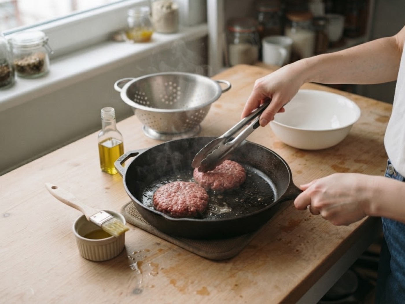 Hamburger e insalata di legumi, passaggio 4
