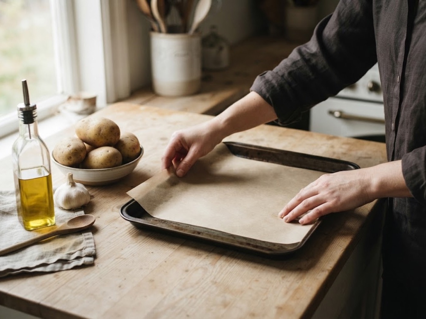 Patate al forno, passaggio 1