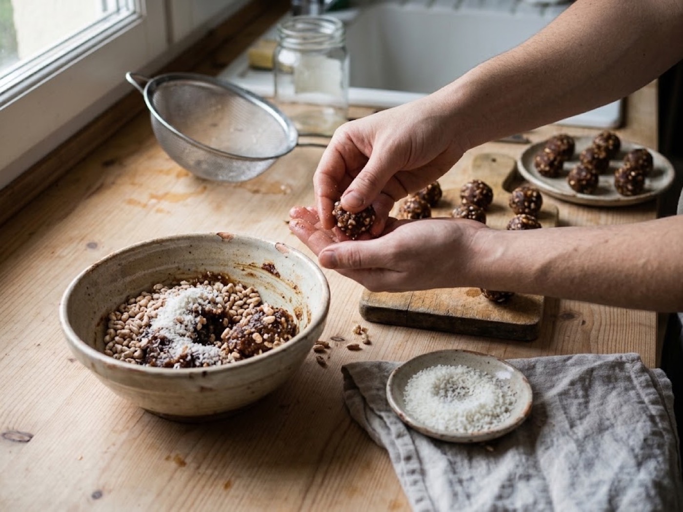 Tartufi datteri e cocco, passaggio 5
