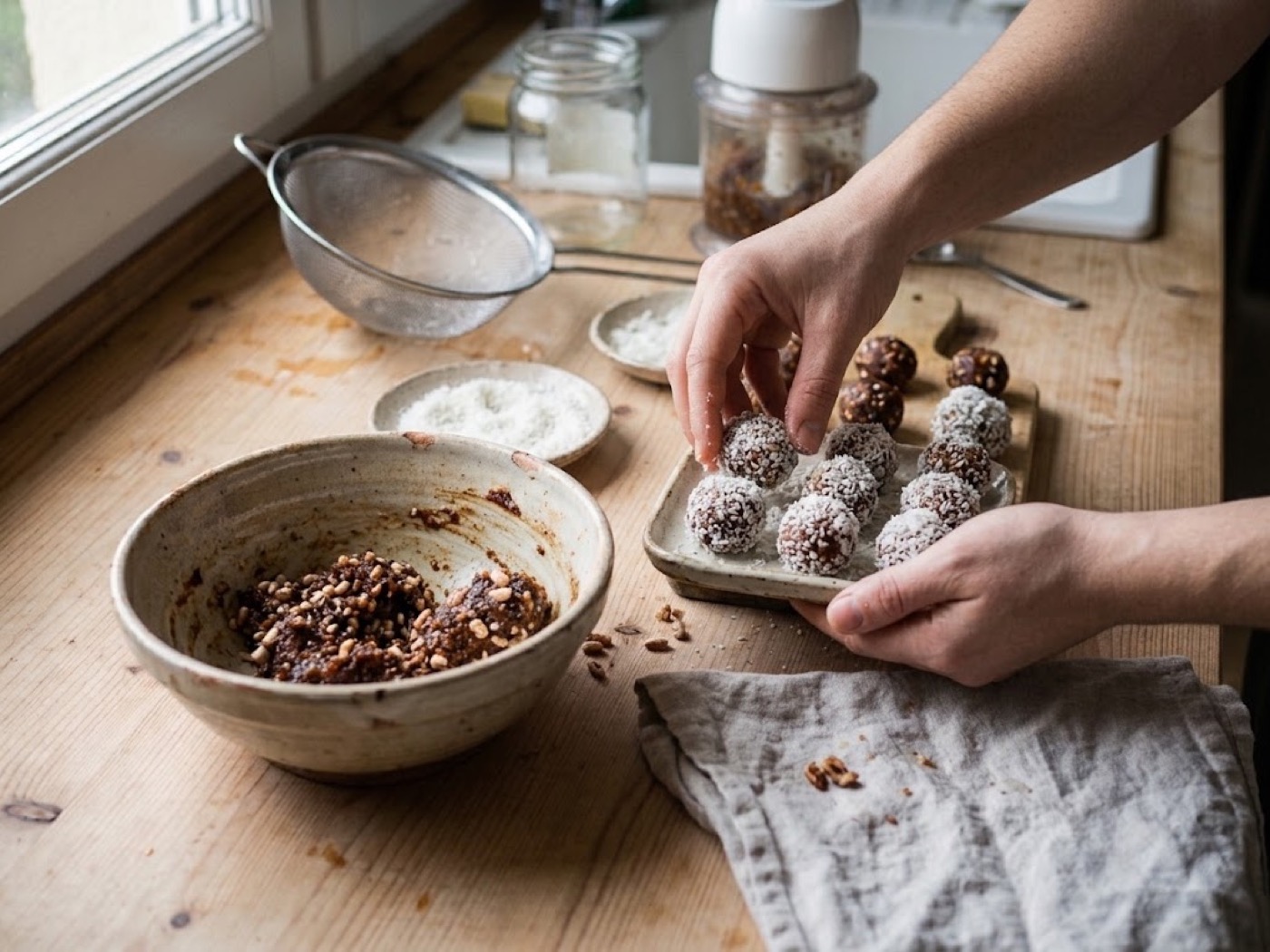 Tartufi datteri e cocco, passaggio 7