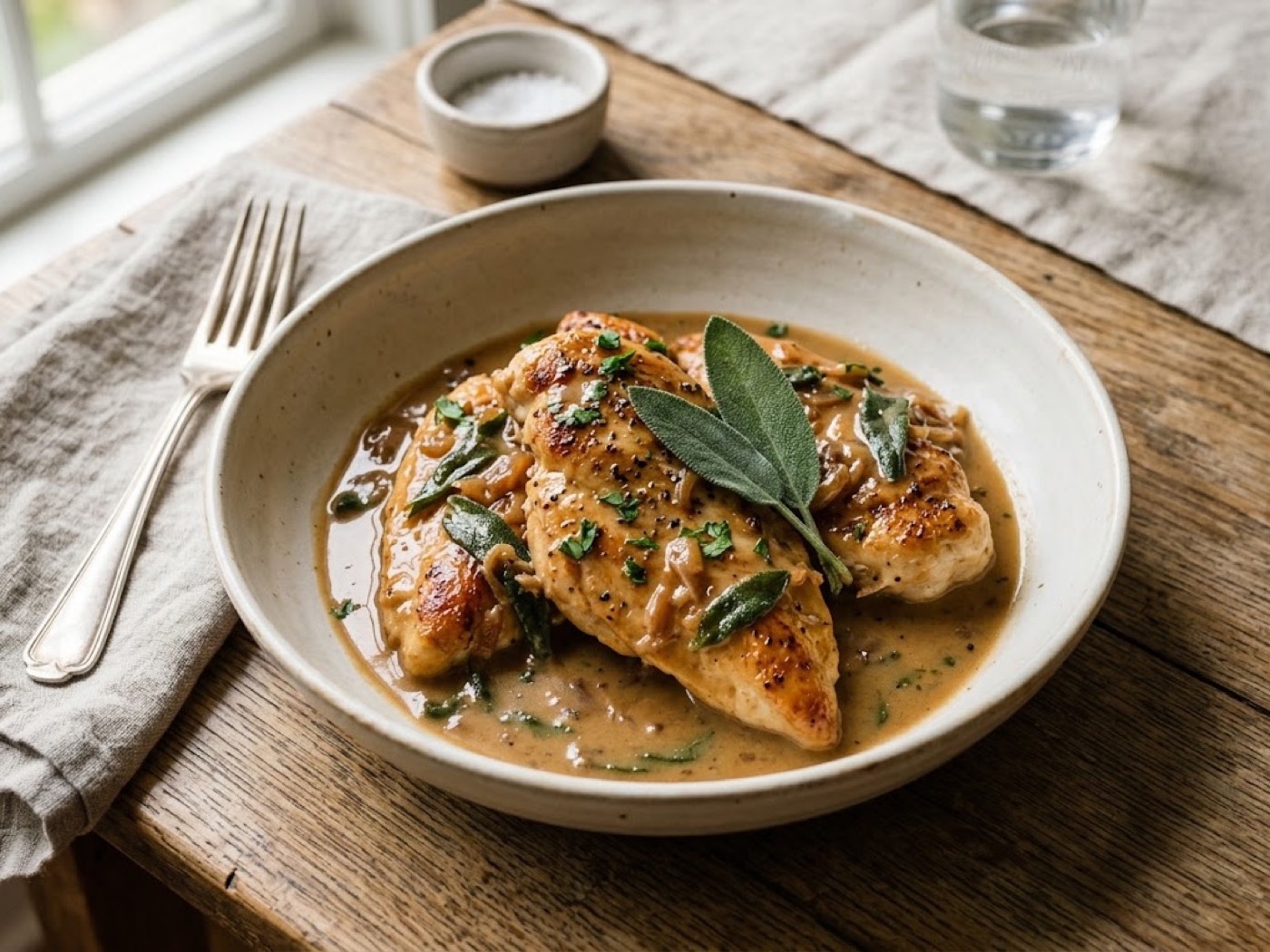 Pollo Marsala e salvia