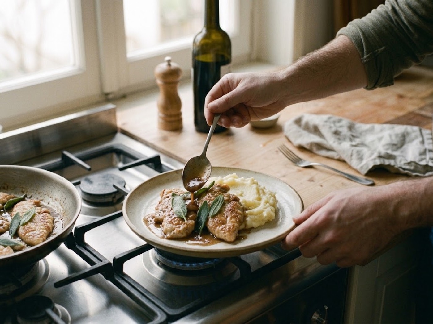 Pollo Marsala e salvia, passaggio 7