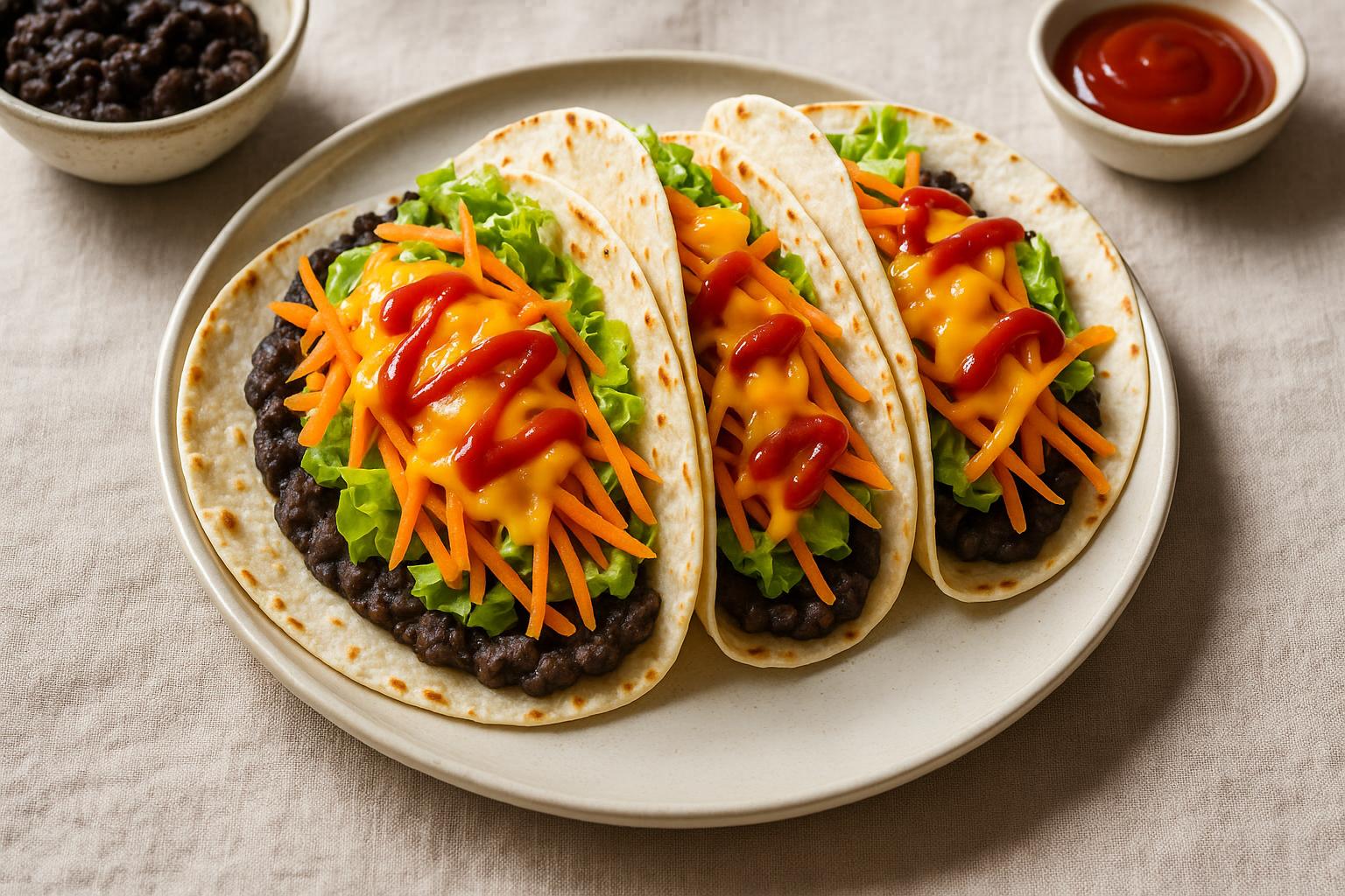 Tacos di fagioli neri