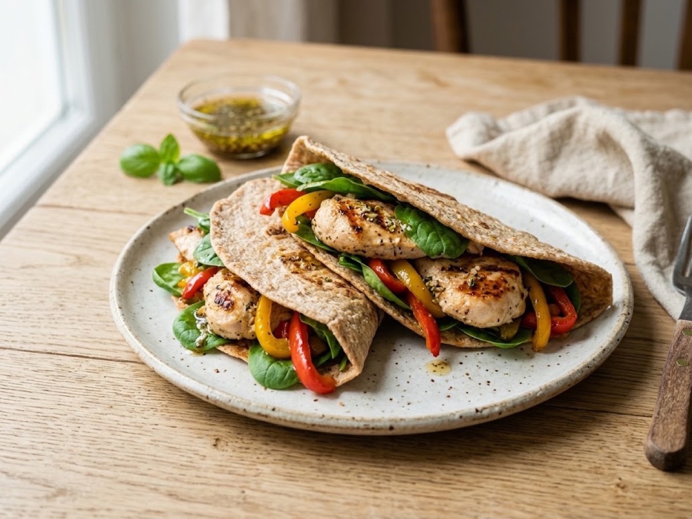 Piadina integrale al pollo