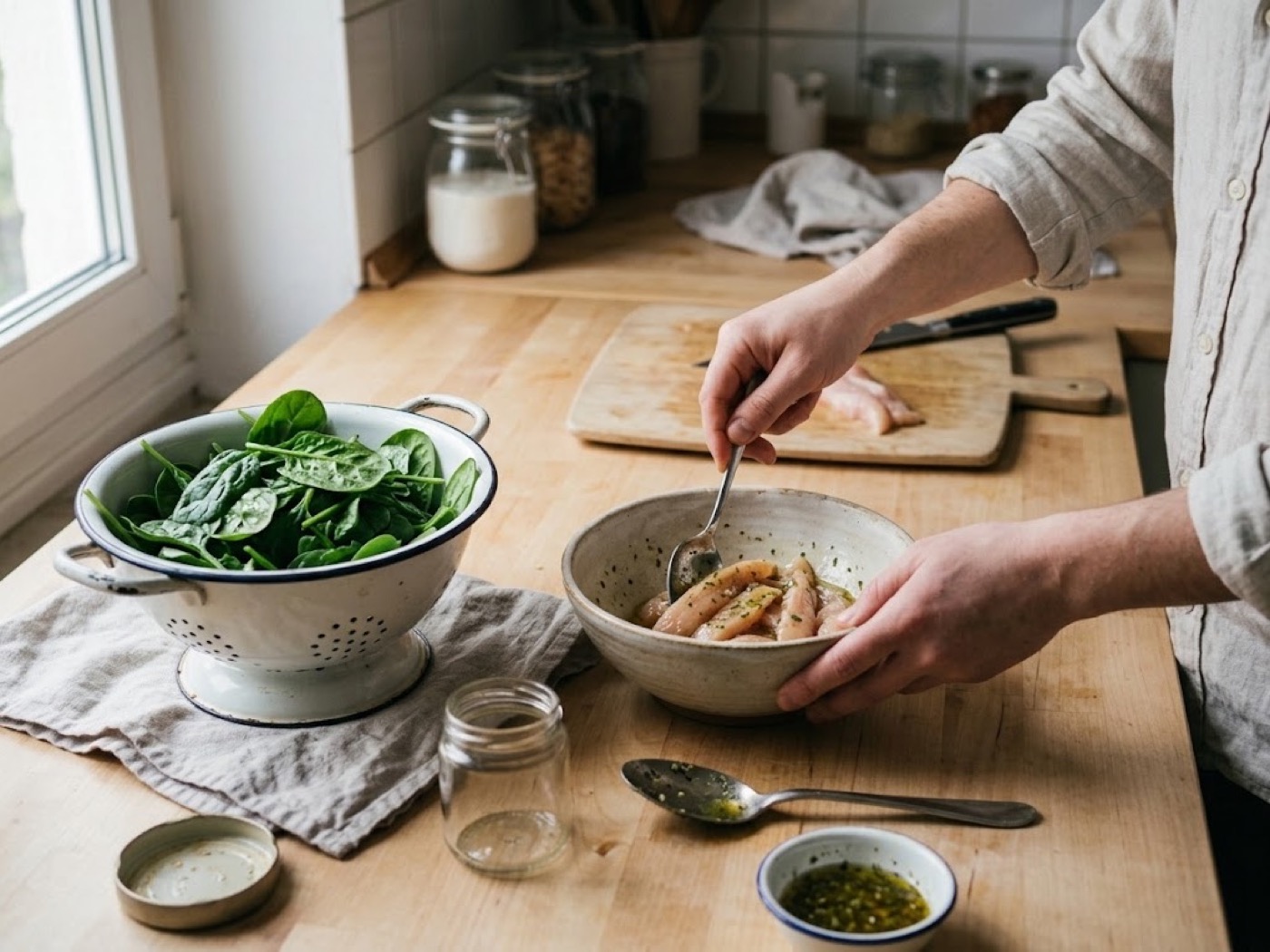Piadina integrale al pollo, passaggio 2