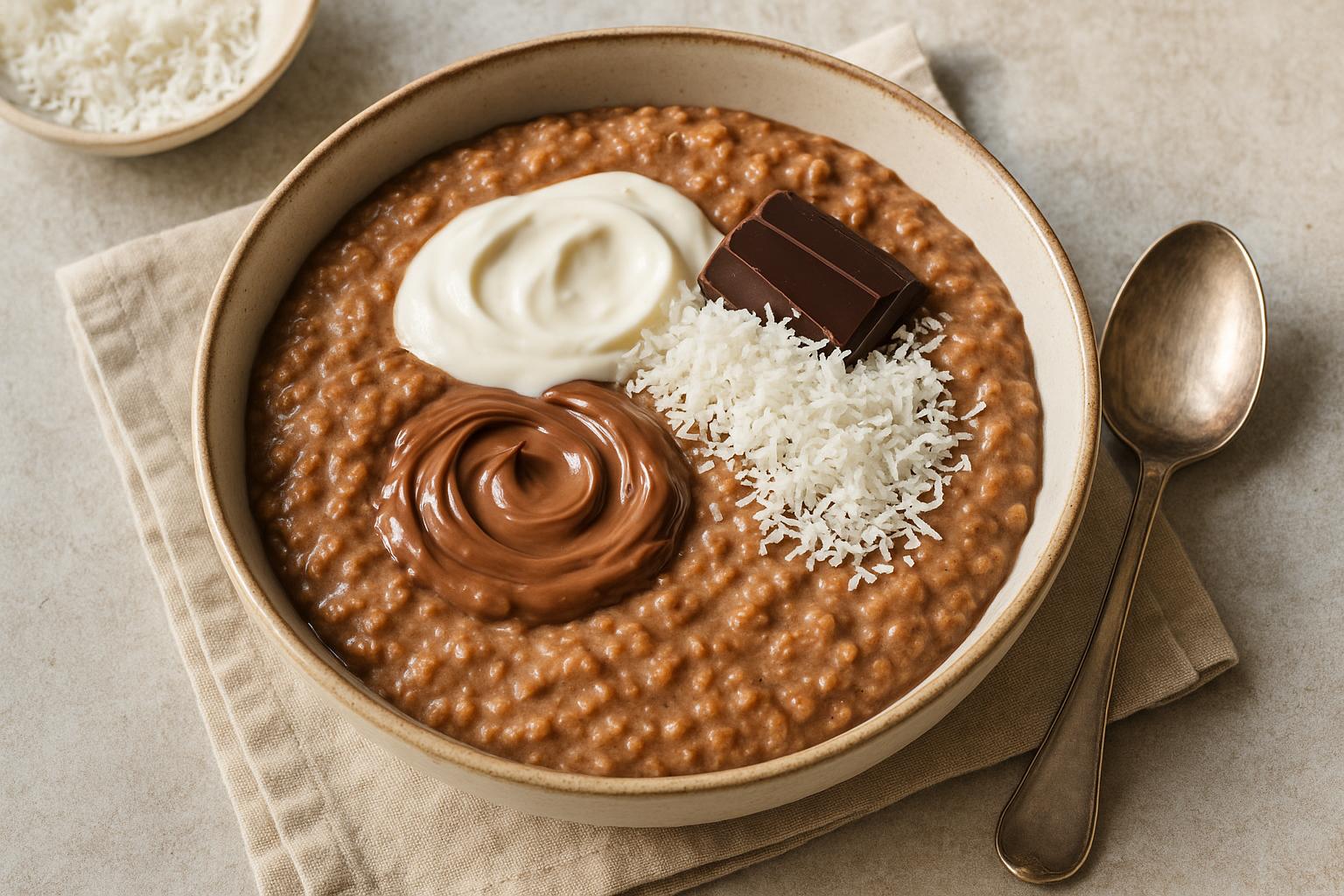 Porridge cacao e cocco