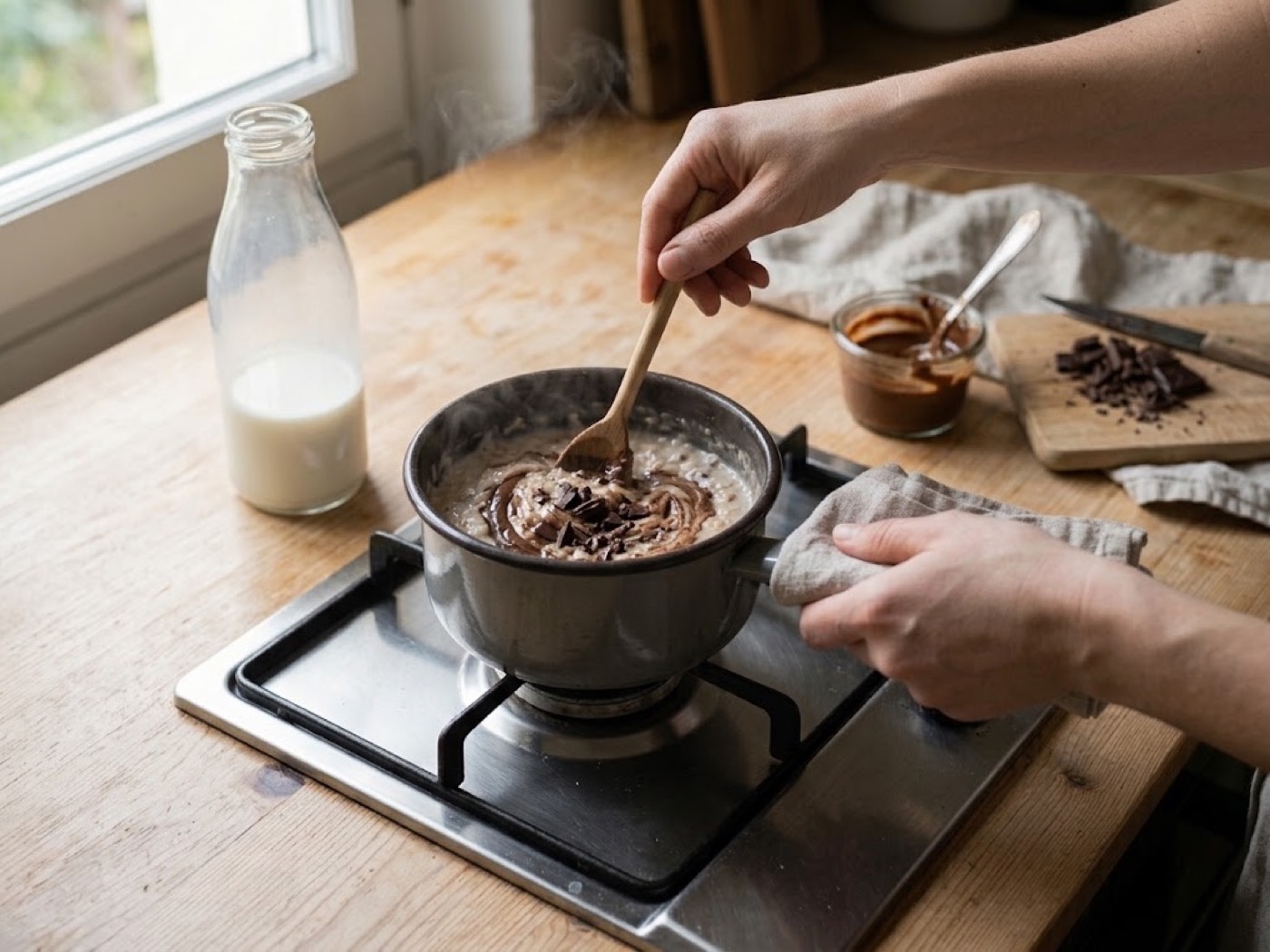 Porridge cacao e cocco, passaggio 3