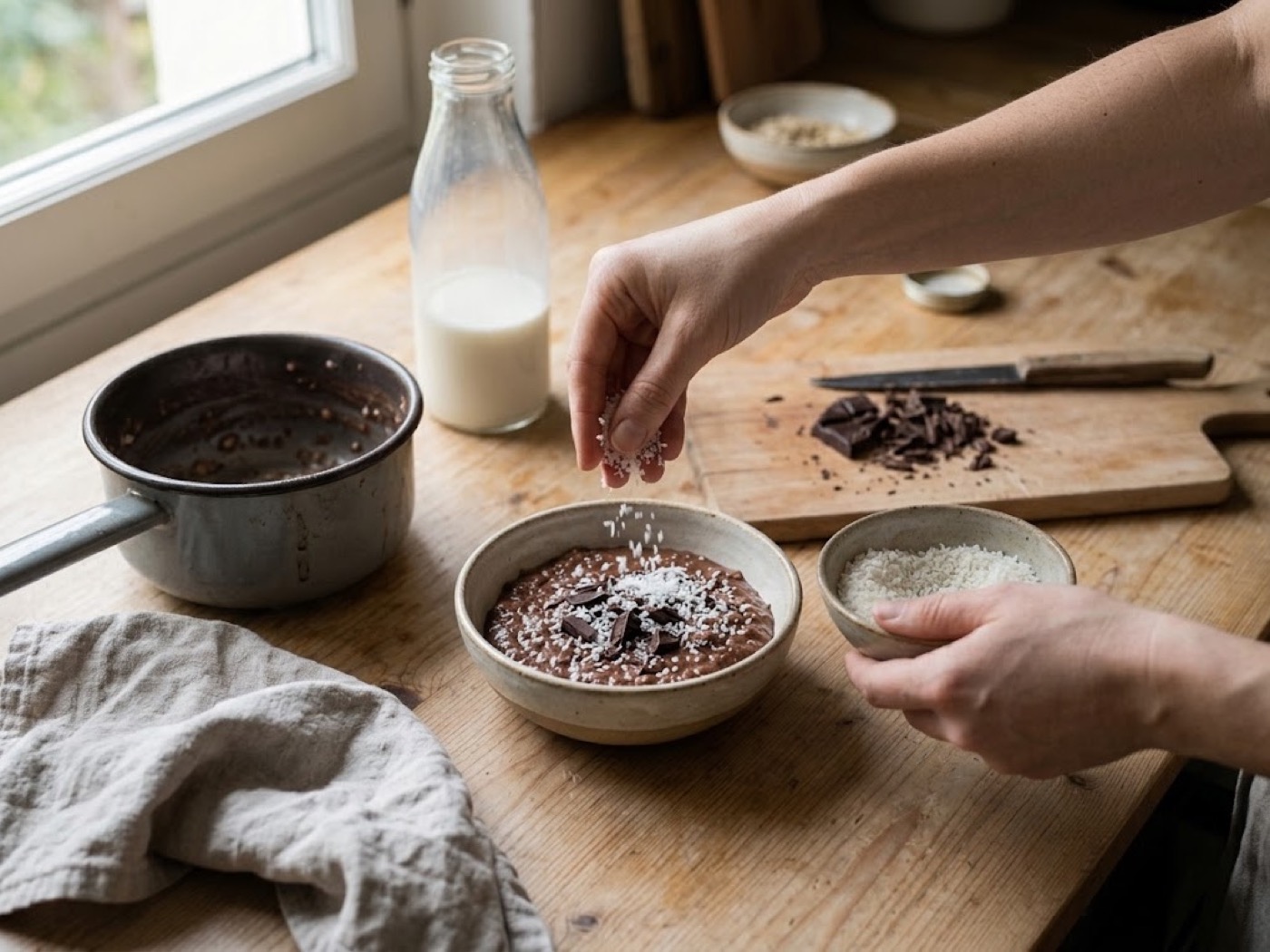 Porridge cacao e cocco, passaggio 5