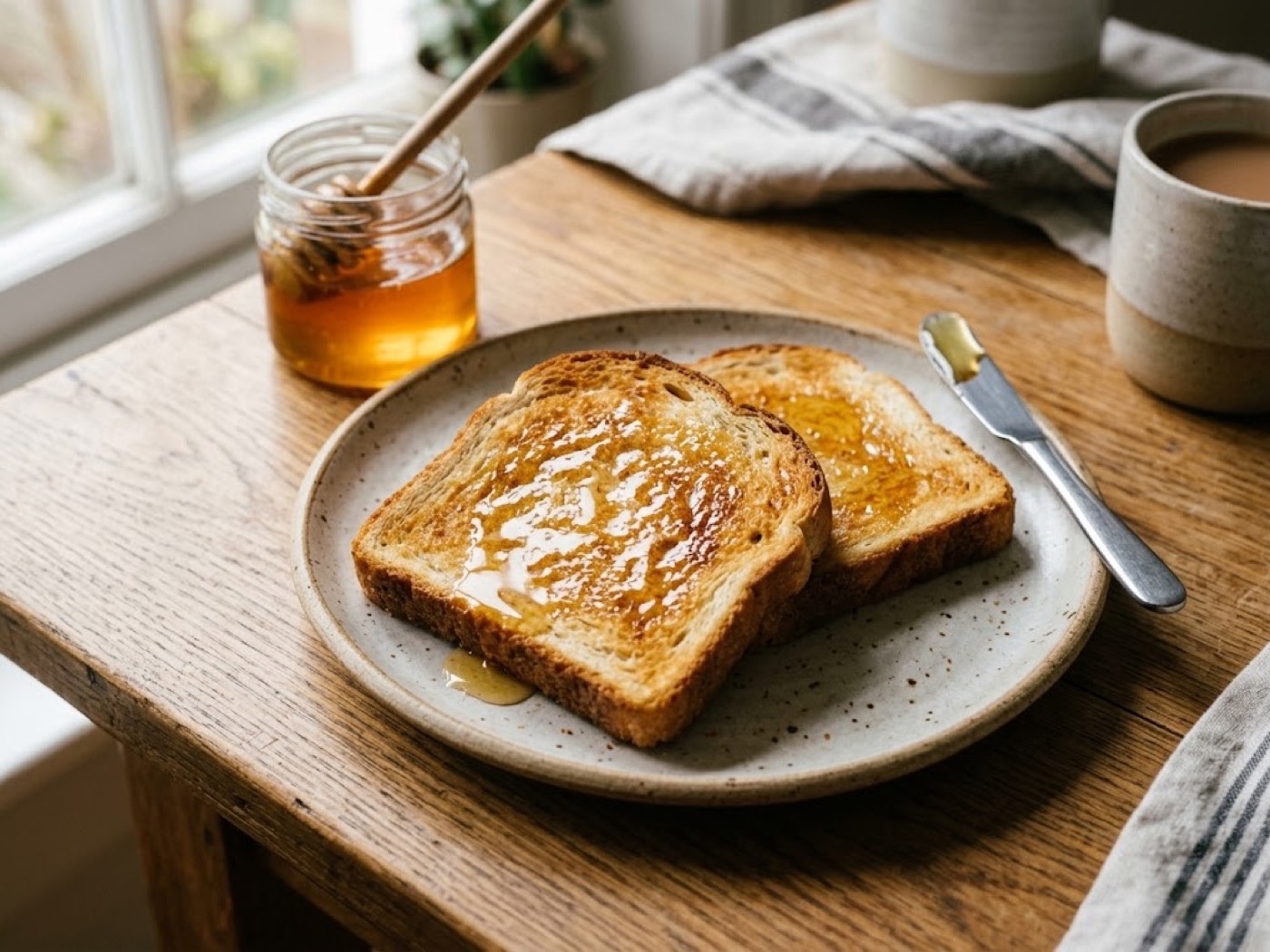 Pane tostato e miele