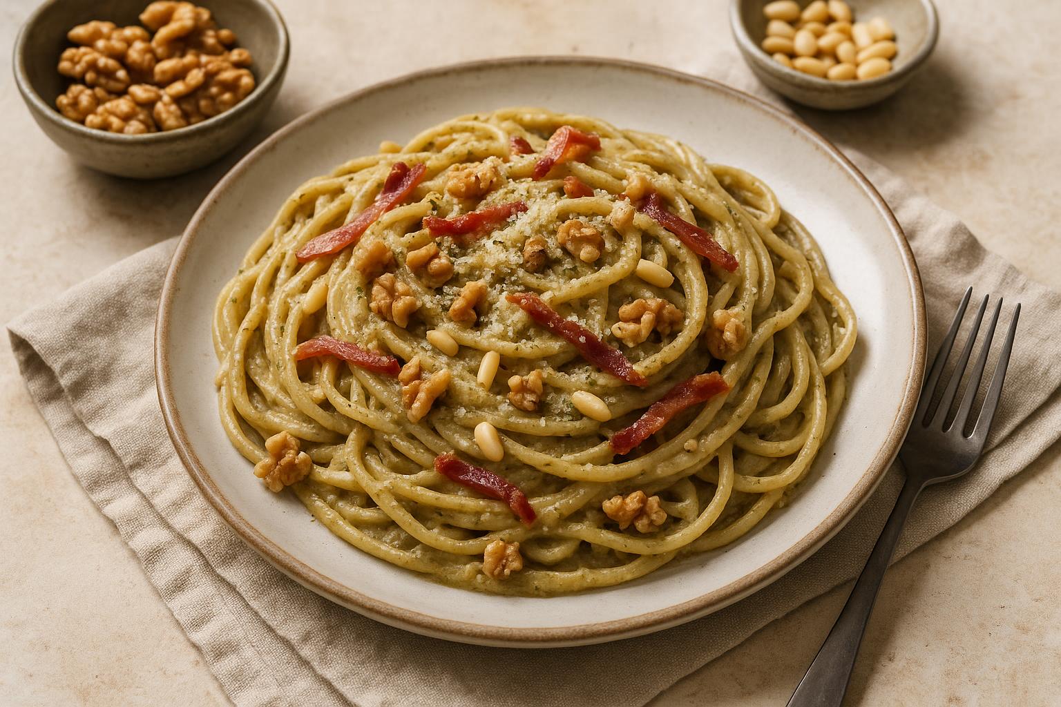 Linguine al pesto di noci