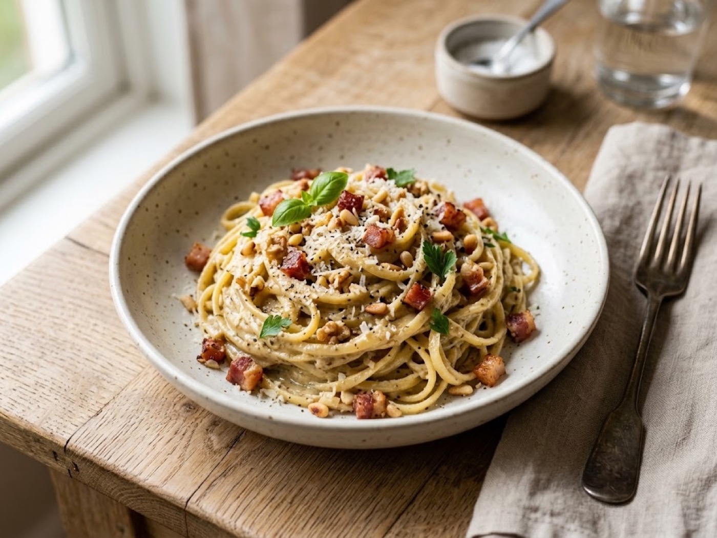 Linguine al pesto di noci