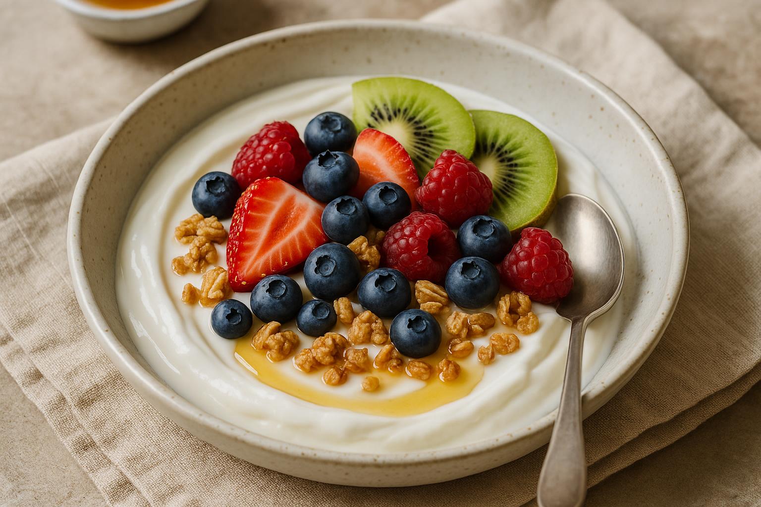 Yogurt greco con frutta fresca