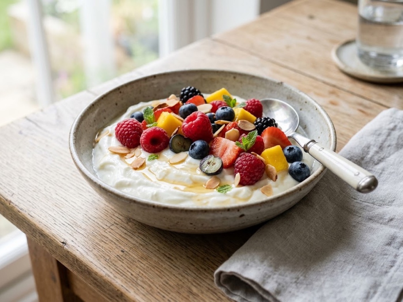 Yogurt greco con frutta fresca