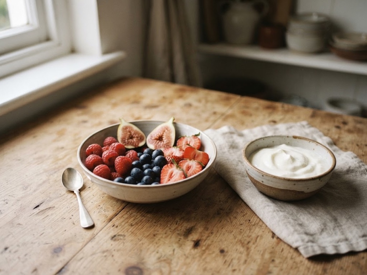 Yogurt greco con frutta fresca, passaggio 1