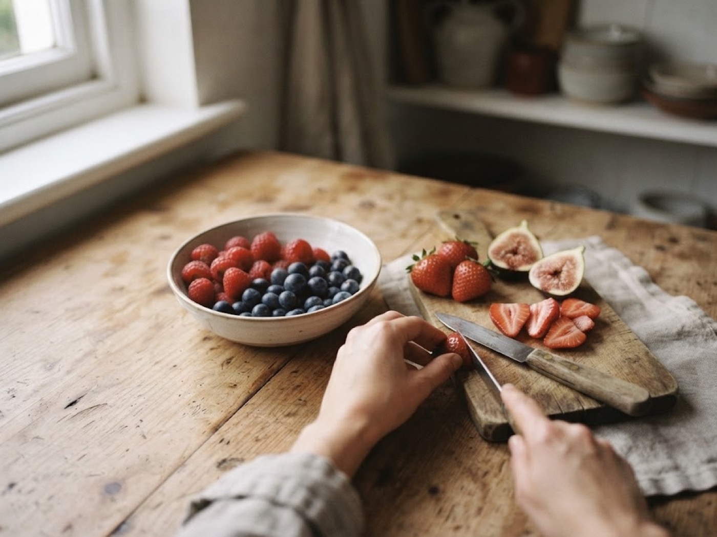 Yogurt greco con frutta fresca, passaggio 2