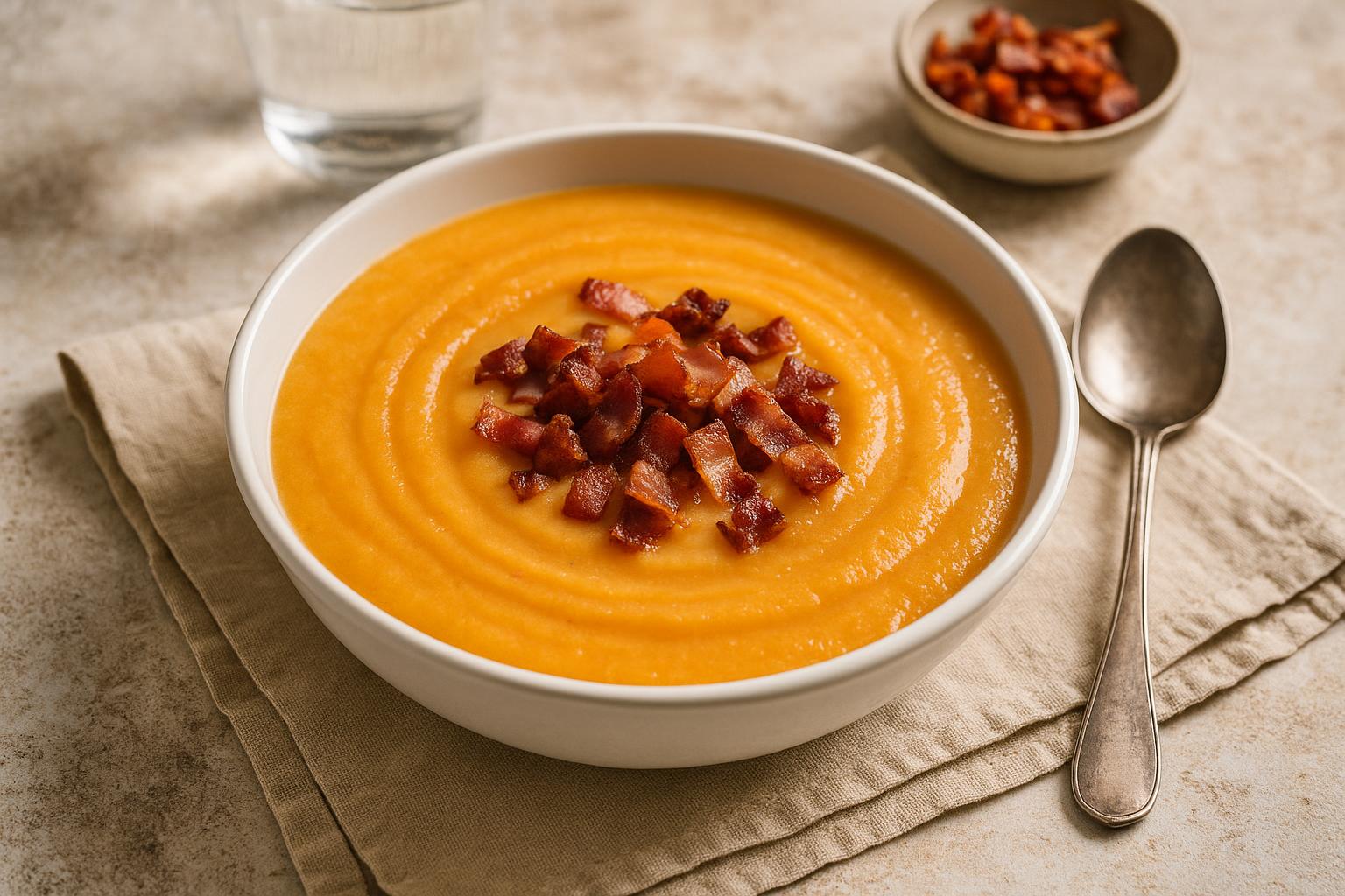 Vellutata di patate e pancetta