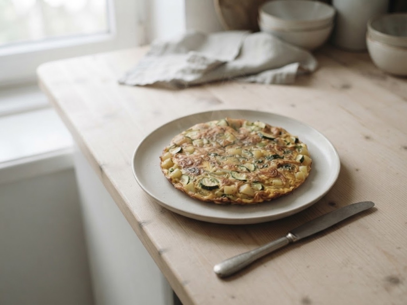 Frittata di zucchine, cipolle e patate, passaggio 8