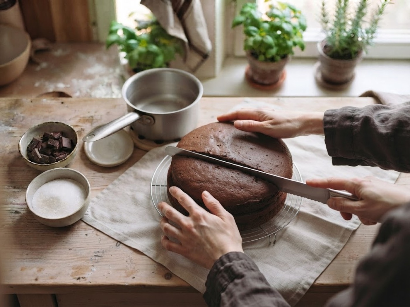 Torta Moretta con Cioccolato Fondente, passaggio 11