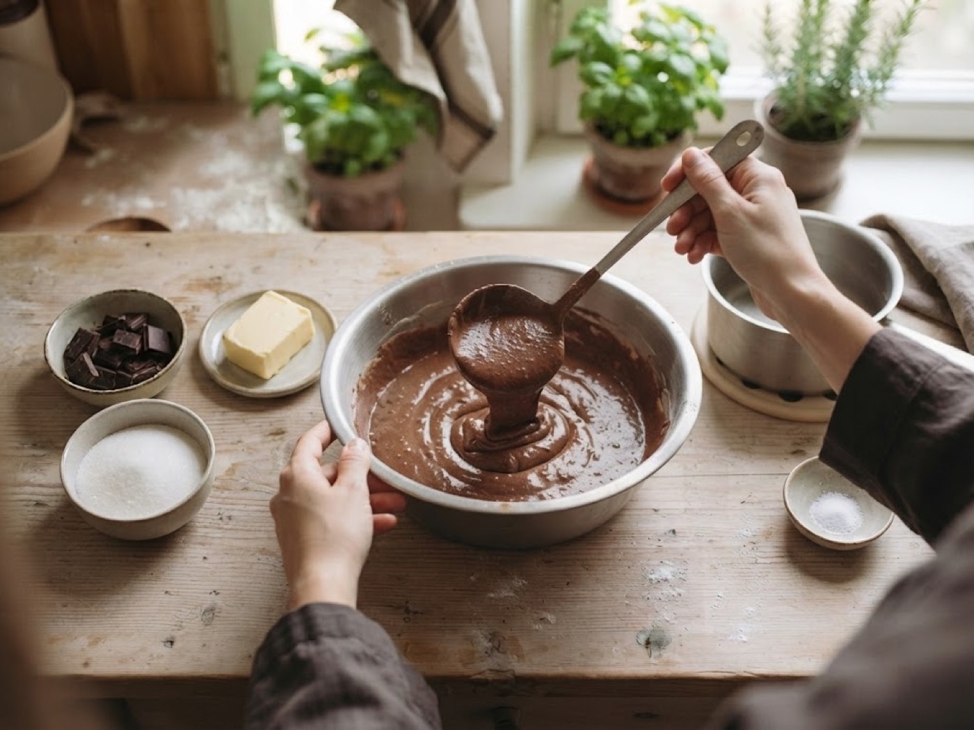 Torta Moretta con Cioccolato Fondente, passaggio 7