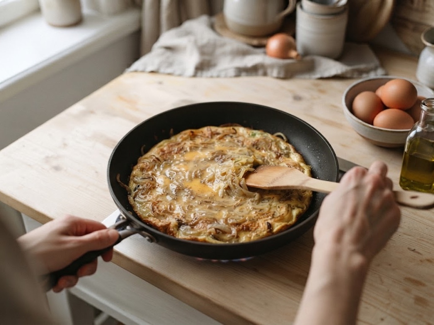 Frittata di cipolle, passaggio 5