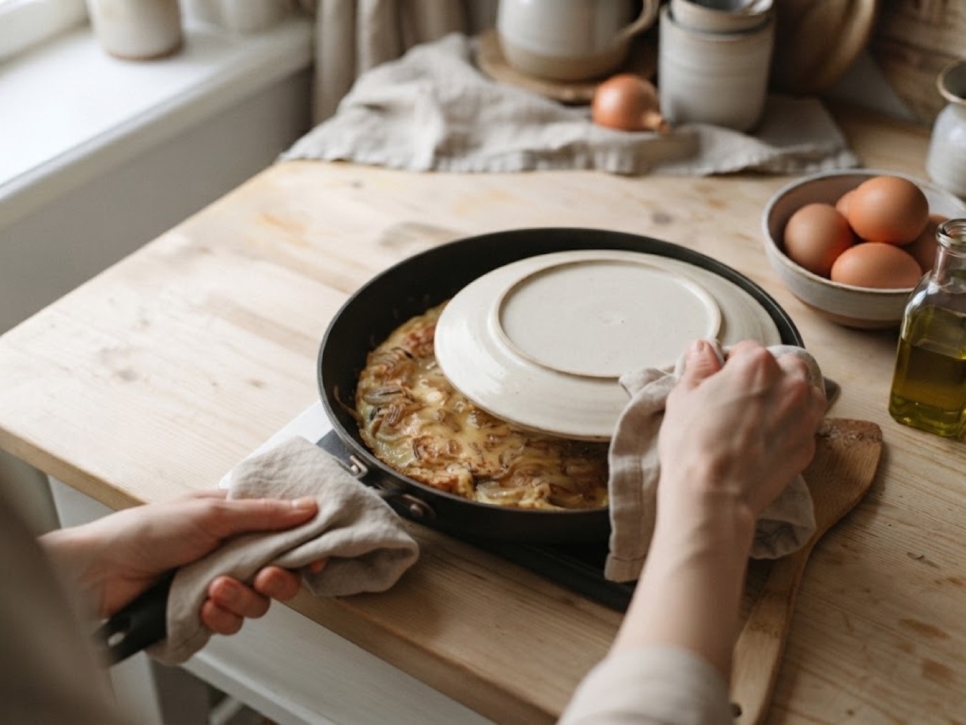 Frittata di cipolle, passaggio 6