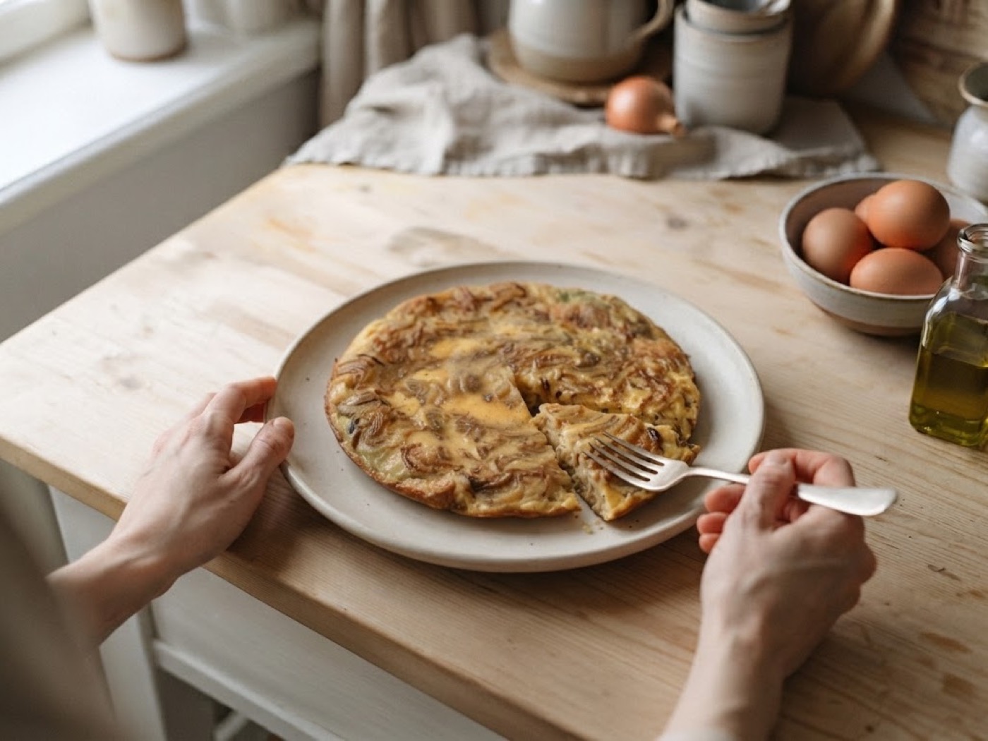 Frittata di cipolle, passaggio 7