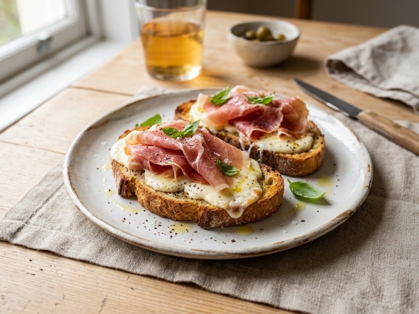 Bruschetta Prosciutto e Formaggio