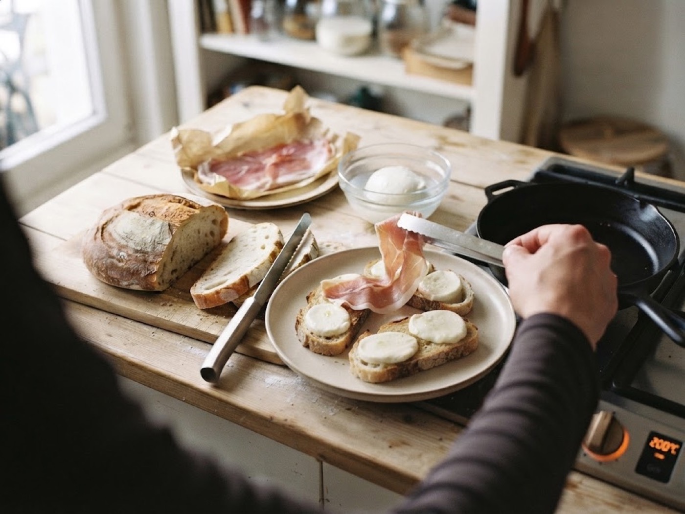 Bruschetta Prosciutto e Formaggio, passaggio 4