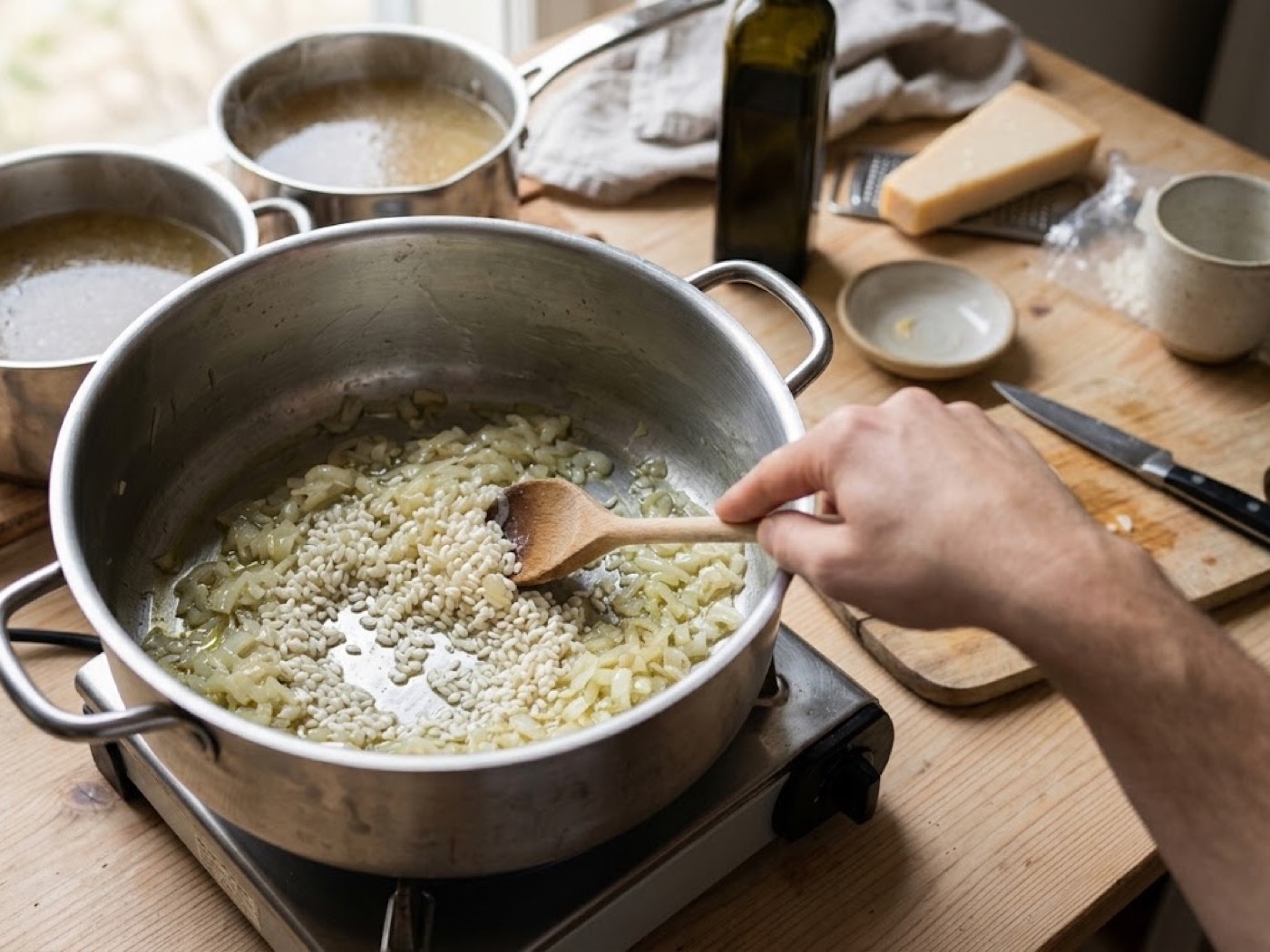 Risotto alla parmigiana, passaggio 4