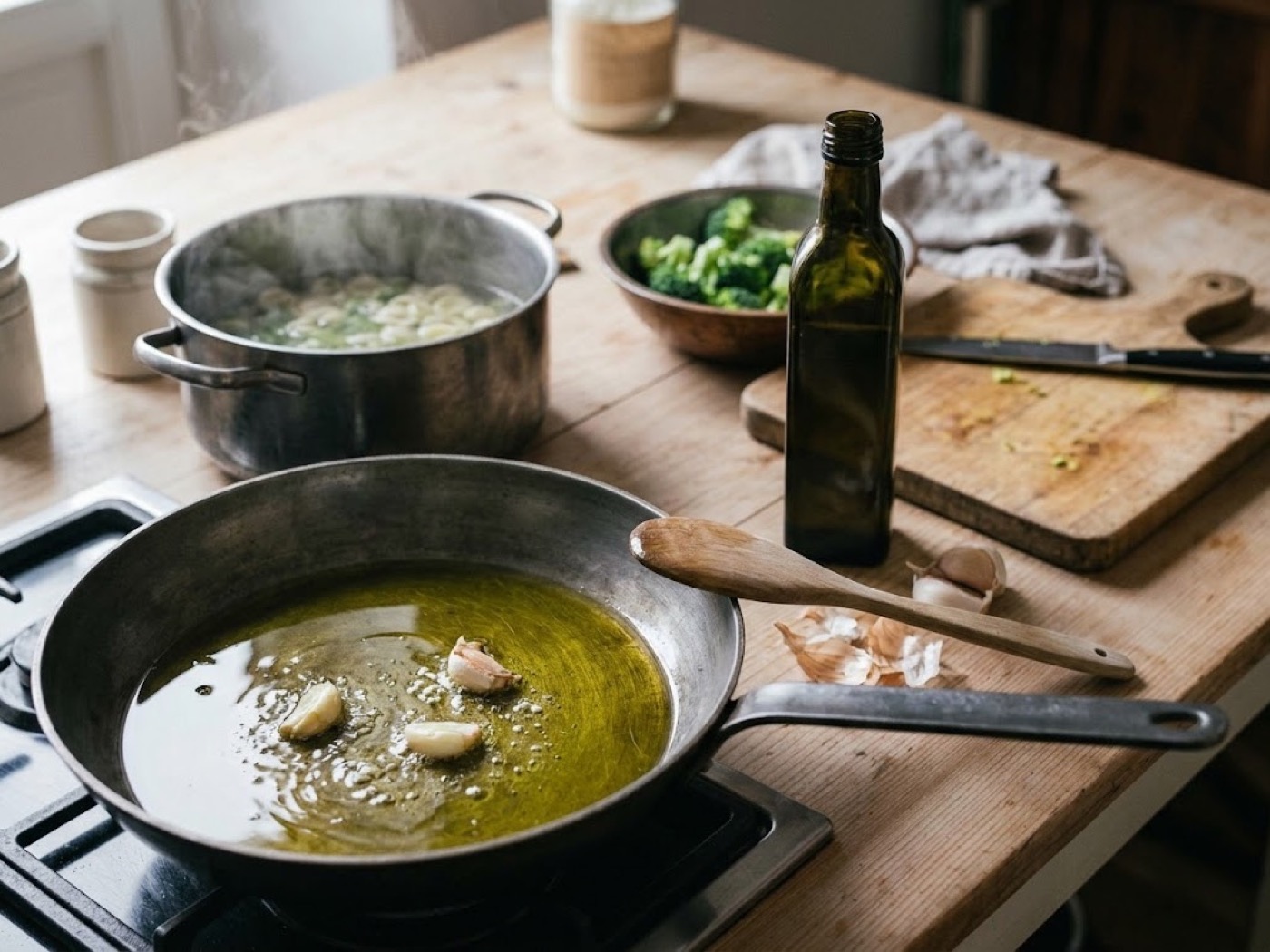 Orecchiette con broccoli, passaggio 4