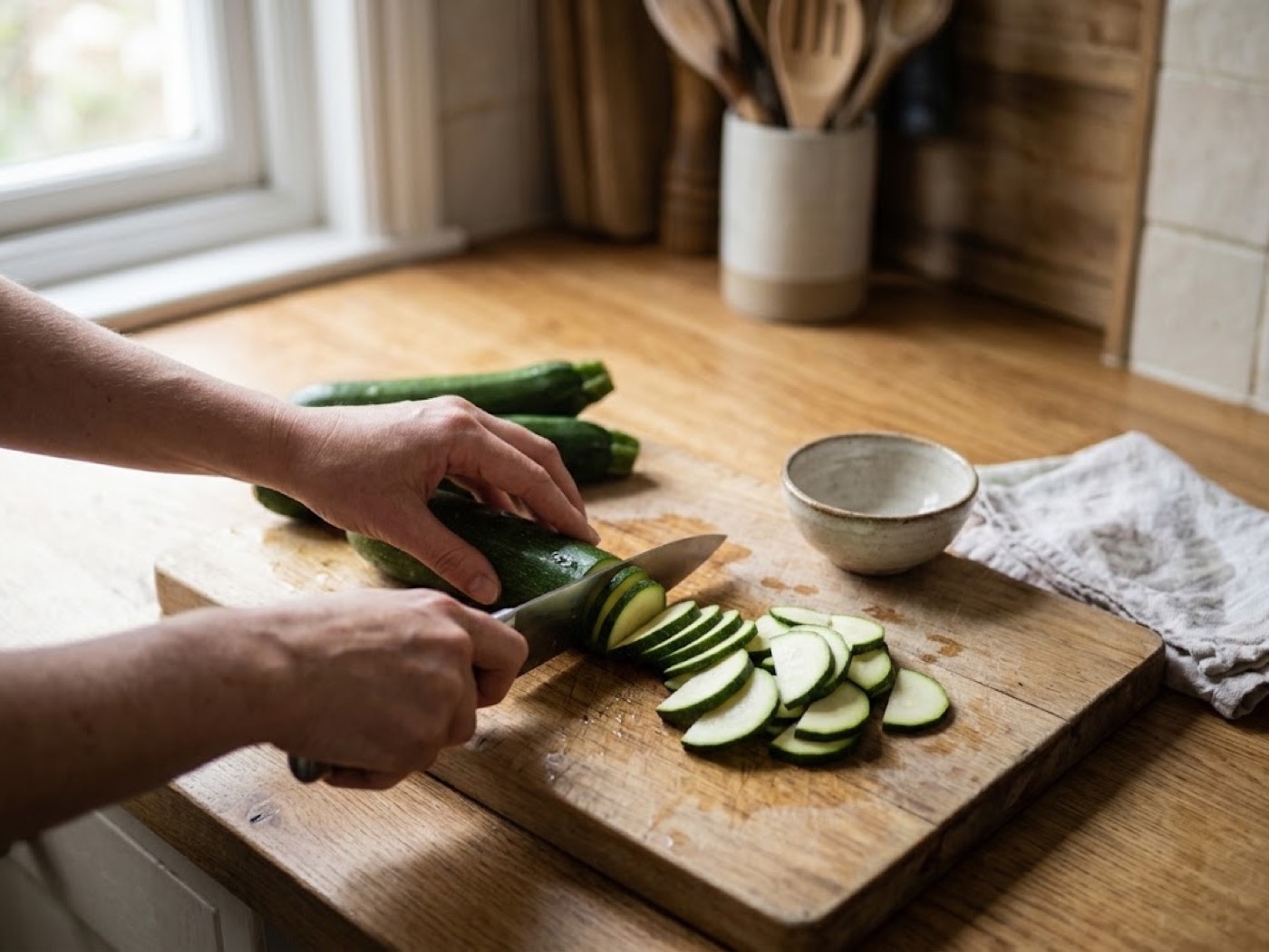 Pasta Zucchine e Gamberetti, passaggio 2
