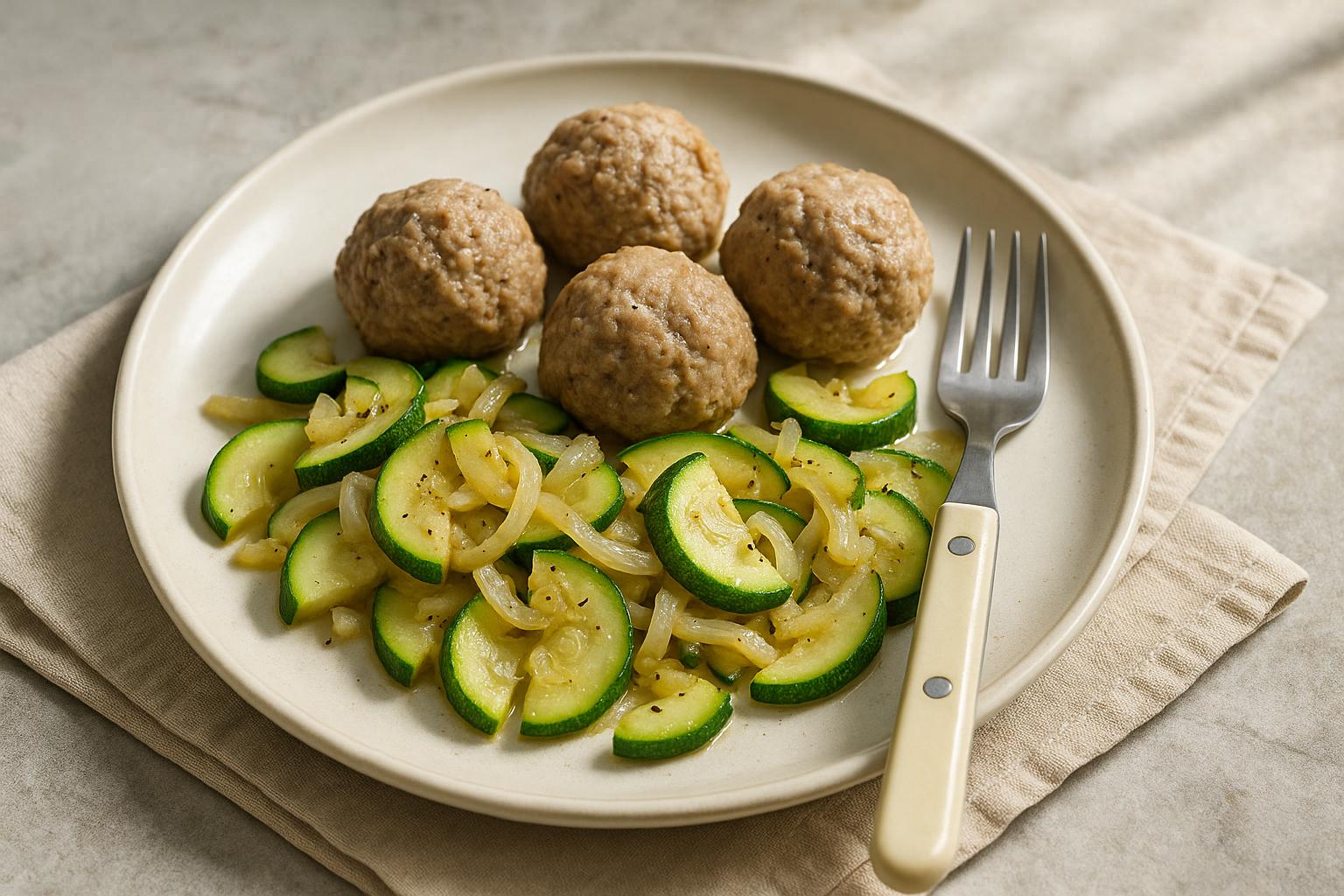 Polpette light di manzo allo zenzero con zucchine