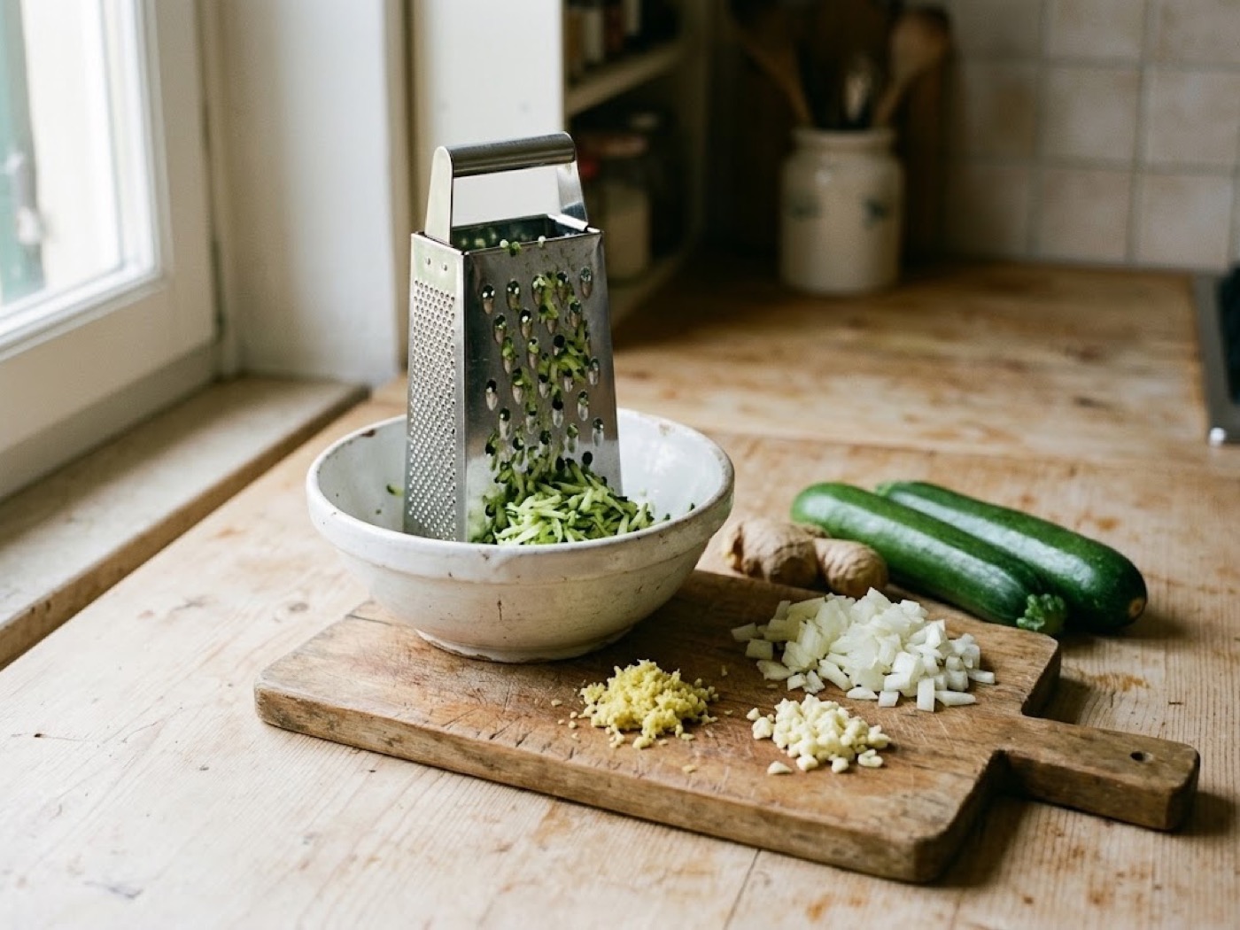Polpette light di manzo allo zenzero con zucchine, passaggio 1