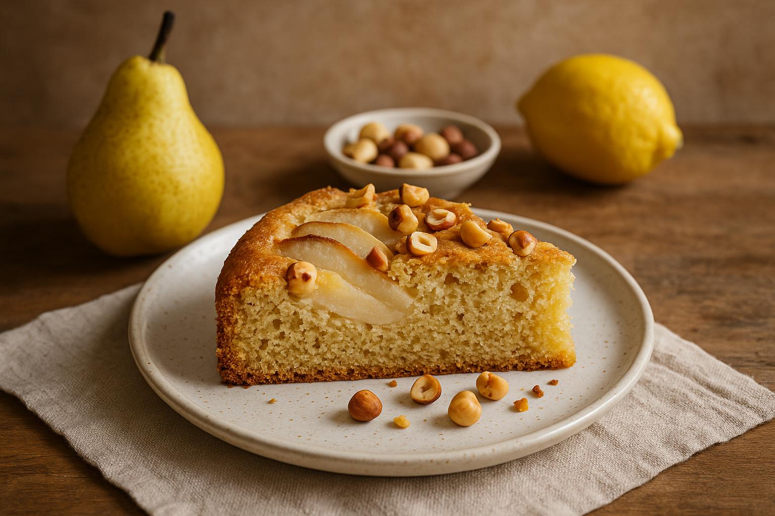 Torta pere e nocciole