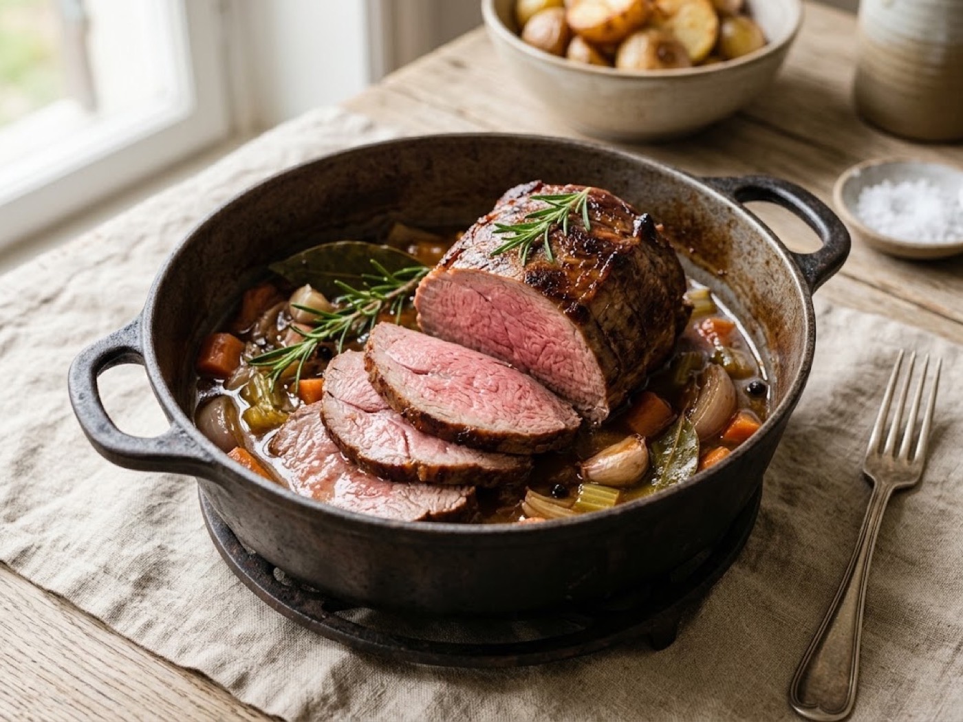 Roast beef in pentola