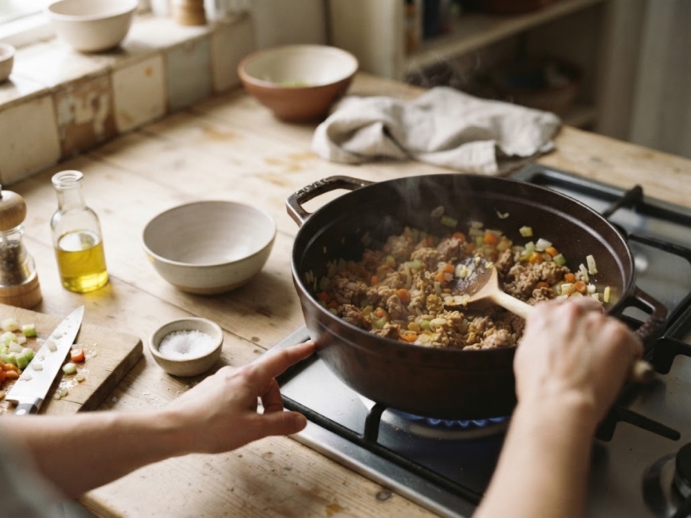 Pasta al Ragù, passaggio 2