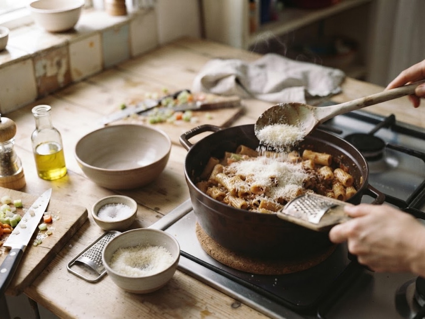 Pasta al Ragù, passaggio 6