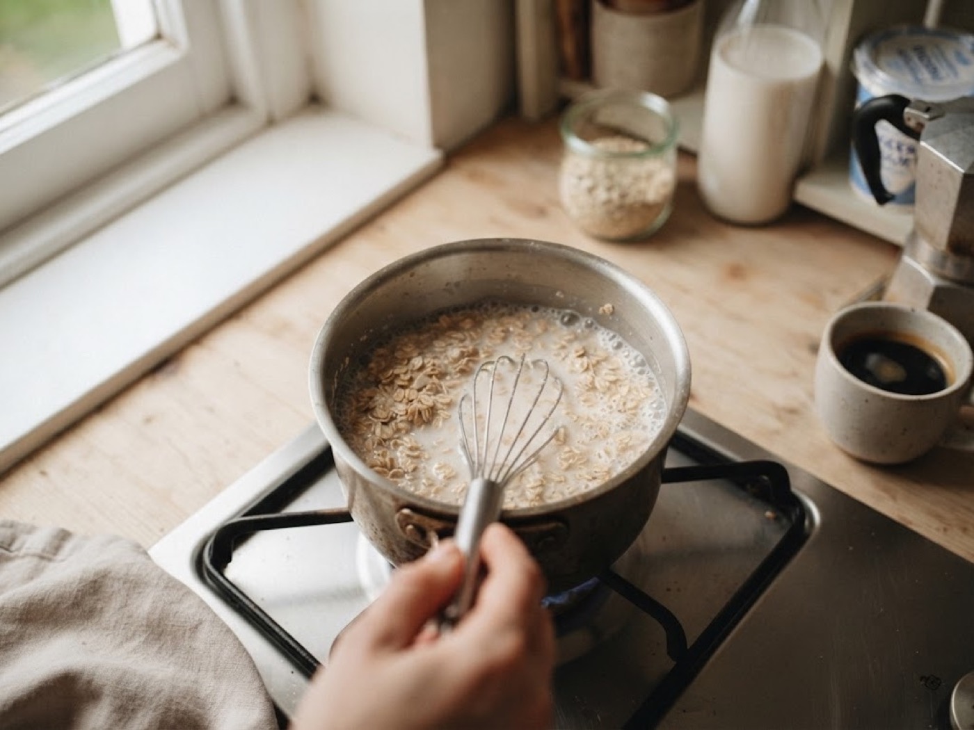 Porridge con caffè e biscotti, passaggio 2