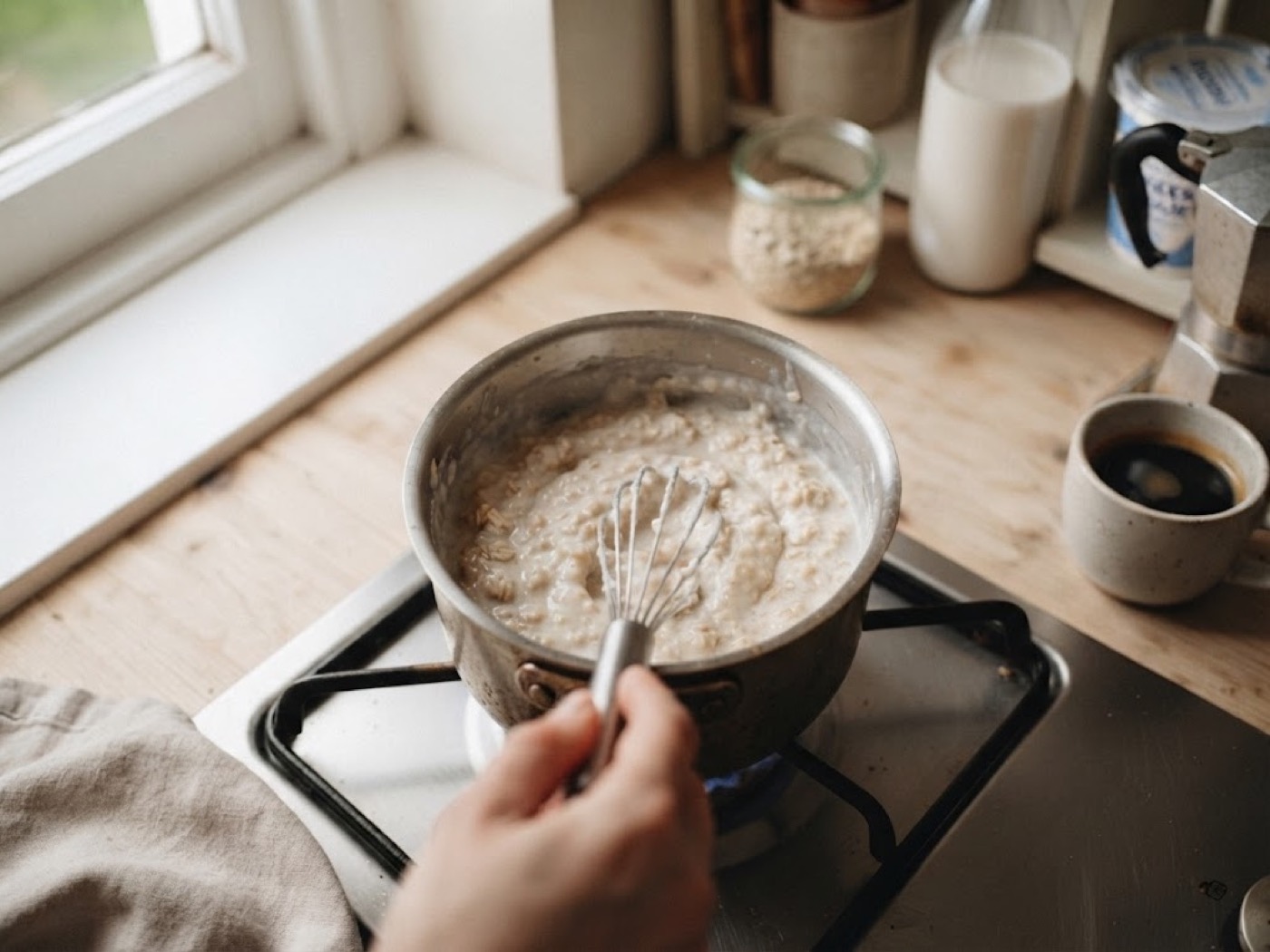 Porridge con caffè e biscotti, passaggio 3